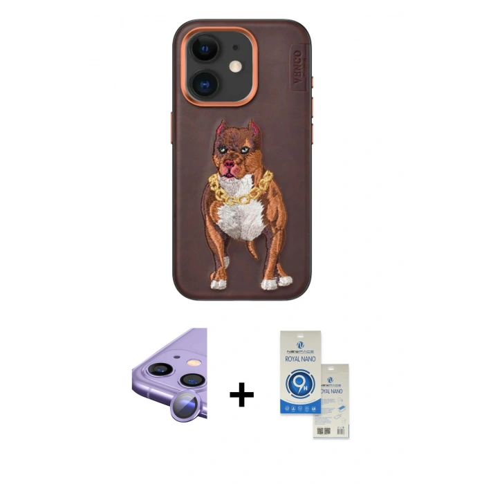 MARSİLYAN™- iPhone 11 Kılıf Nova Form Koleksiyonu - Şeffaf Royal Nano Ekran Koruyucu + Raze Metal Kamera Lens - MR