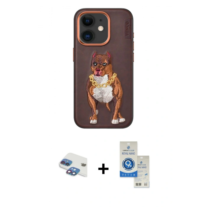 MARSİLYAN™- iPhone 11 Kılıf Nova Form Koleksiyonu - Şeffaf Royal Nano Ekran Koruyucu + Pers Alüminyum Kamera Lens - GI