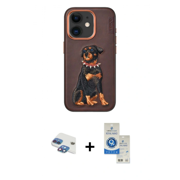 MARSİLYAN™- iPhone 11 Kılıf Nova Form Koleksiyonu - Şeffaf Royal Nano Ekran Koruyucu + Pers Alüminyum Kamera Lens - GI