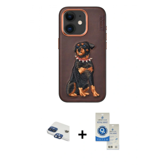 MARSİLYAN™- iPhone 11 Kılıf Nova Form Koleksiyonu - Şeffaf Royal Nano Ekran Koruyucu + Pers Alüminyum Kamera Lens - LT