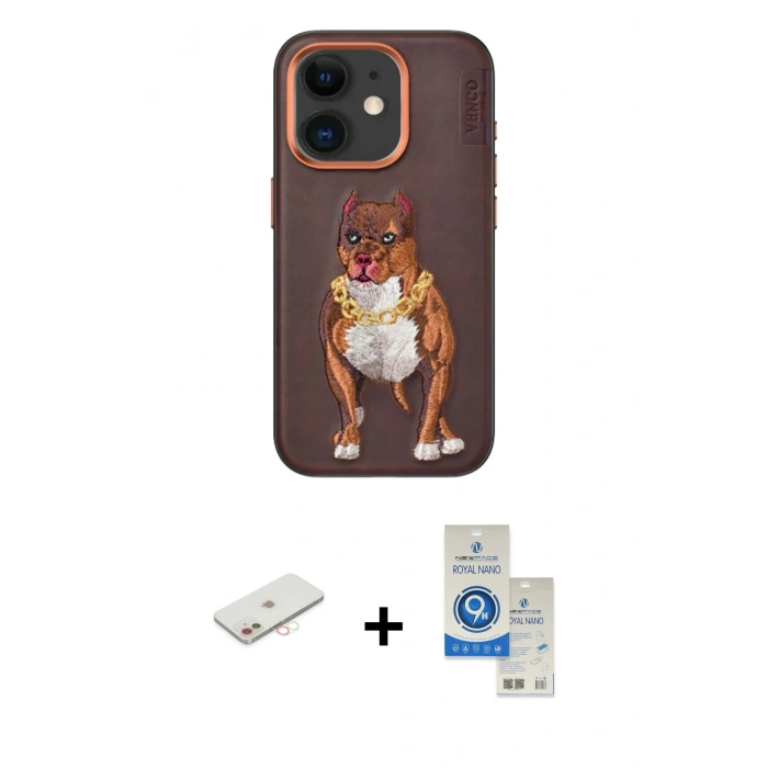 MARSİLYAN™- iPhone 11 Kılıf Nova Form Koleksiyonu - Şeffaf Royal Nano Ekran Koruyucu + Renkli Kamera Lens Koruma Cam - YL