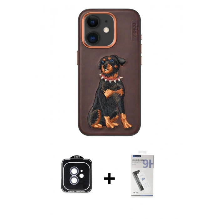 MARSİLYAN™- iPhone 11 Kılıf Nova Form Koleksiyonu - Şeffaf Uv Polymer Nano Ekran Koruyucu + PVD Metal Kamera Lens - MI