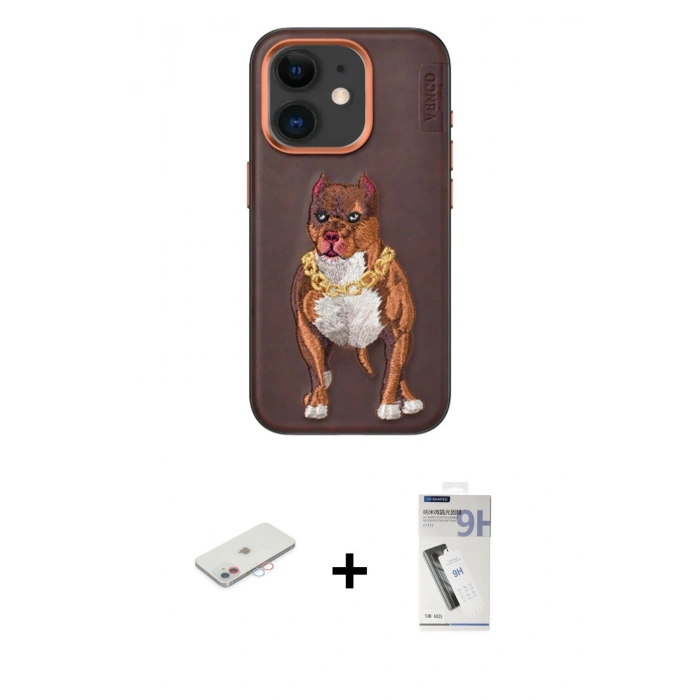 MARSİLYAN™- iPhone 11 Kılıf Nova Form Koleksiyonu - Şeffaf Uv Polymer Nano Ekran Koruyucu + Renkli Kamera Lens Koruma Cam - PE