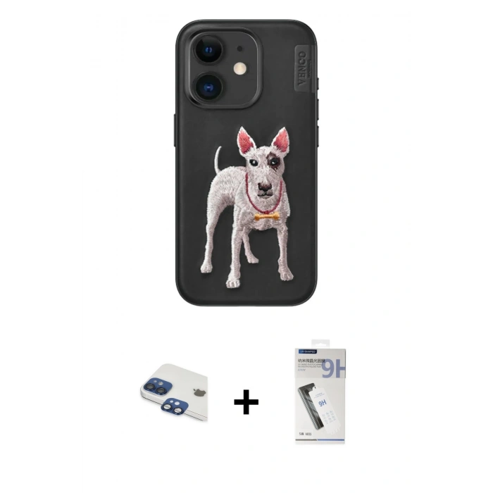 MARSİLYAN™- iPhone 11 Kılıf Nova Form Koleksiyonu - Şeffaf Uv Polymer Nano Ekran Koruyucu + Pers Alüminyum Kamera Lens - LT