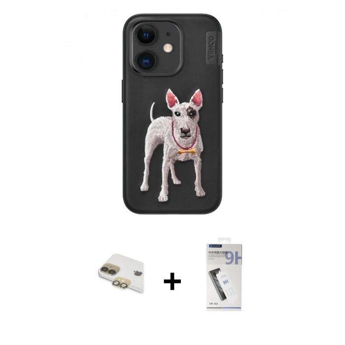 MARSİLYAN™- iPhone 11 Kılıf Nova Form Koleksiyonu - Şeffaf Uv Polymer Nano Ekran Koruyucu + Pers Alüminyum Kamera Lens - GD