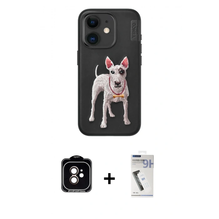 MARSİLYAN™- iPhone 11 Kılıf Nova Form Koleksiyonu - Şeffaf Uv Polymer Nano Ekran Koruyucu + PVD Metal Kamera Lens - TU