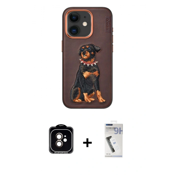 MARSİLYAN™- iPhone 11 Kılıf Nova Form Koleksiyonu - Şeffaf Uv Polymer Nano Ekran Koruyucu + PVD Metal Kamera Lens - TU