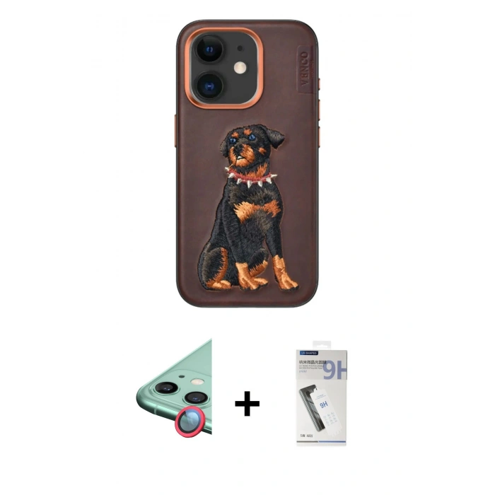 MARSİLYAN™- iPhone 11 Kılıf Nova Form Koleksiyonu - Şeffaf Uv Polymer Nano Ekran Koruyucu + Raze Metal Kamera Lens - KI