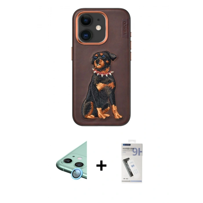 MARSİLYAN™- iPhone 11 Kılıf Nova Form Koleksiyonu - Şeffaf Uv Polymer Nano Ekran Koruyucu + Raze Metal Kamera Lens - MI