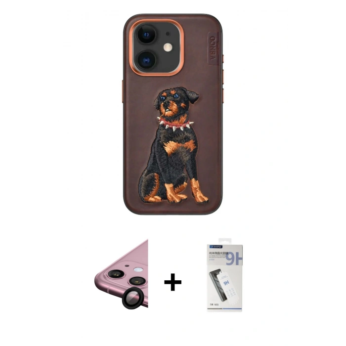 MARSİLYAN™- iPhone 11 Kılıf Nova Form Koleksiyonu - Şeffaf Uv Polymer Nano Ekran Koruyucu + Raze Metal Kamera Lens - SH
