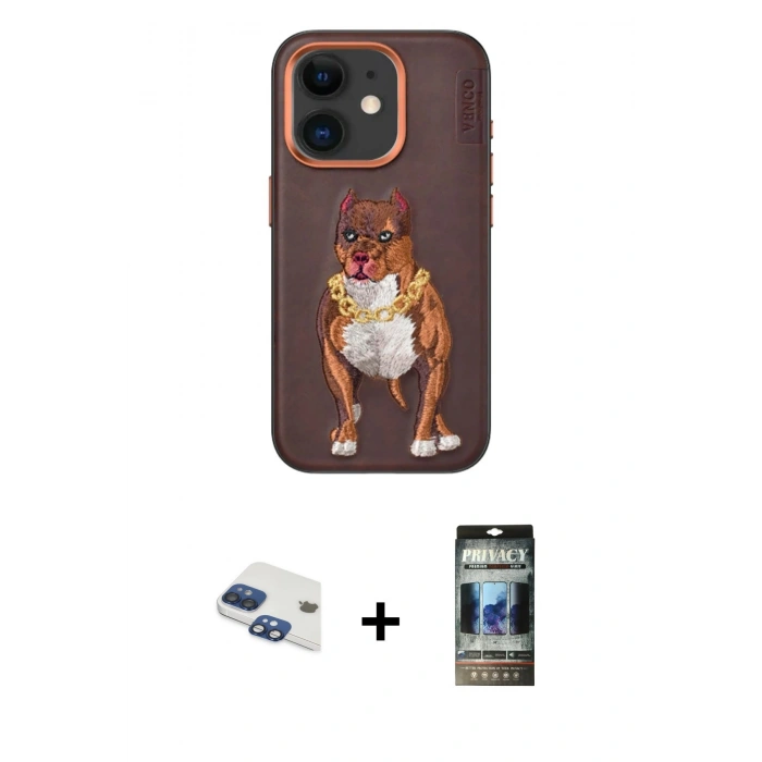 MARSİLYAN™- iPhone 11 Kılıf Nova Form Koleksiyonu - Siyah 34D Hayalet Izgaralı Cam + Pers Alüminyum Kamera Lens - LT