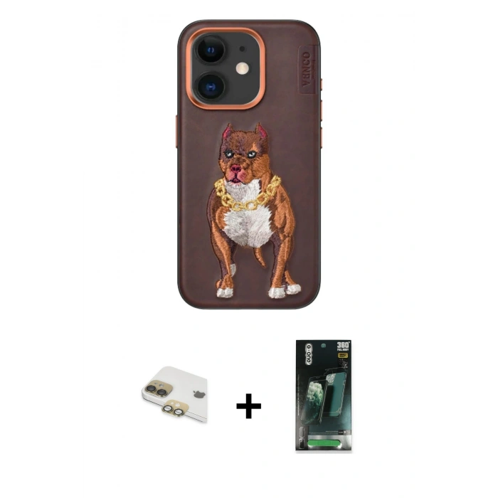 MARSİLYAN™- iPhone 11 Kılıf Nova Form Koleksiyonu - Siyah 360 Mat Full Body Arka Koruyucu + Pers Alüminyum Kamera Lens - GD