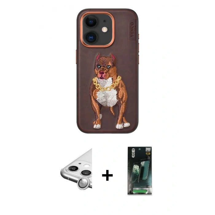 MARSİLYAN™- iPhone 11 Kılıf Nova Form Koleksiyonu - Siyah 360 Mat Full Body Arka Koruyucu + Raze Metal Kamera Lens - GS