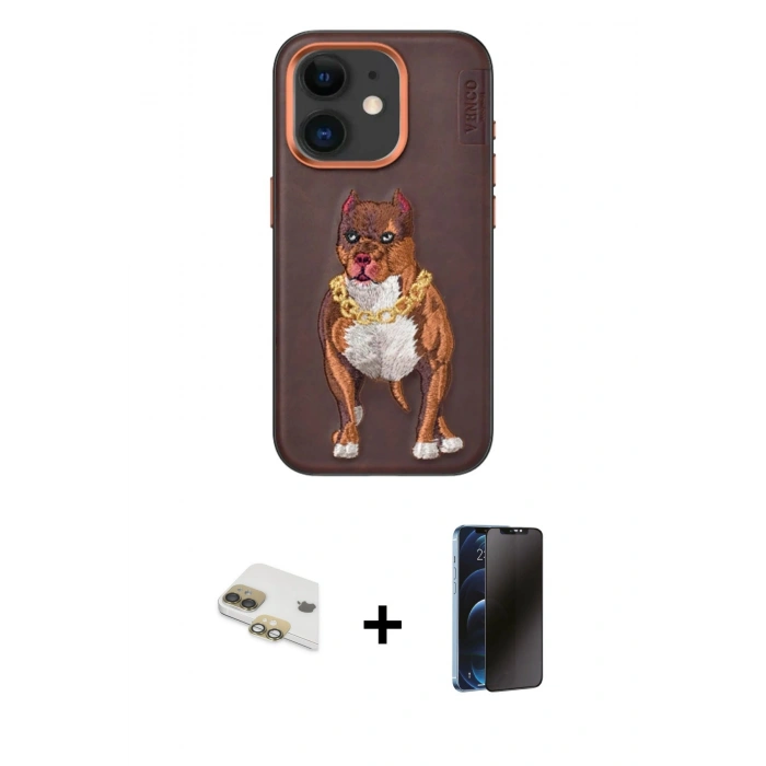 MARSİLYAN™- iPhone 11 Kılıf Nova Form Koleksiyonu - Siyah 3D Antistatik Hayalet Cam Ekran Koruyucu + Pers Alüminyum Kamera Lens - GD
