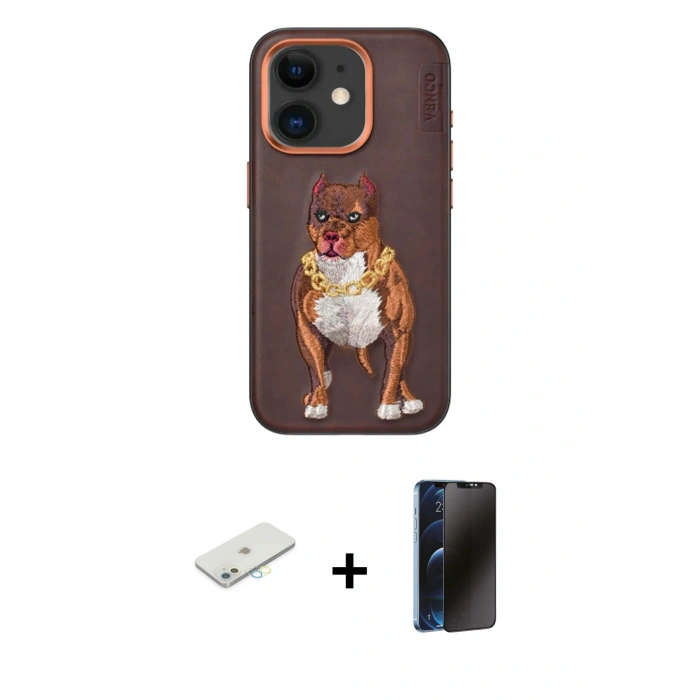 MARSİLYAN™- iPhone 11 Kılıf Nova Form Koleksiyonu - Siyah 3D Antistatik Hayalet Cam Ekran Koruyucu + Renkli Kamera Lens Koruma Cam - SI