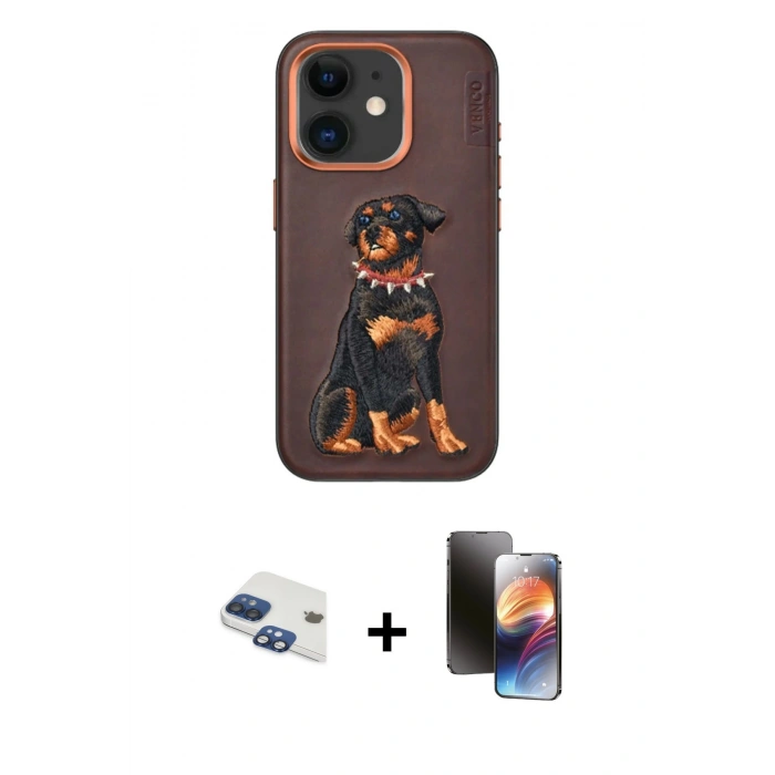MARSİLYAN™- iPhone 11 Kılıf Nova Form Koleksiyonu - Siyah 3D Antistatik Mat Seramik Nano Ekran Koruyucu + Pers Alüminyum Kamera Lens - LT