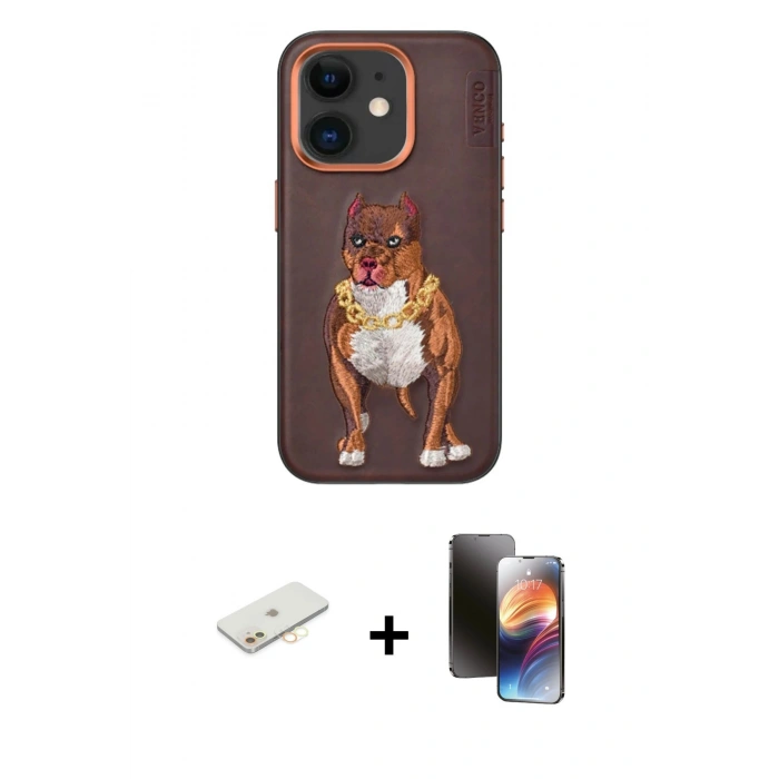 MARSİLYAN™- iPhone 11 Kılıf Nova Form Koleksiyonu - Siyah 3D Antistatik Mat Seramik Nano Ekran Koruyucu + Renkli Kamera Lens Koruma Cam - SI