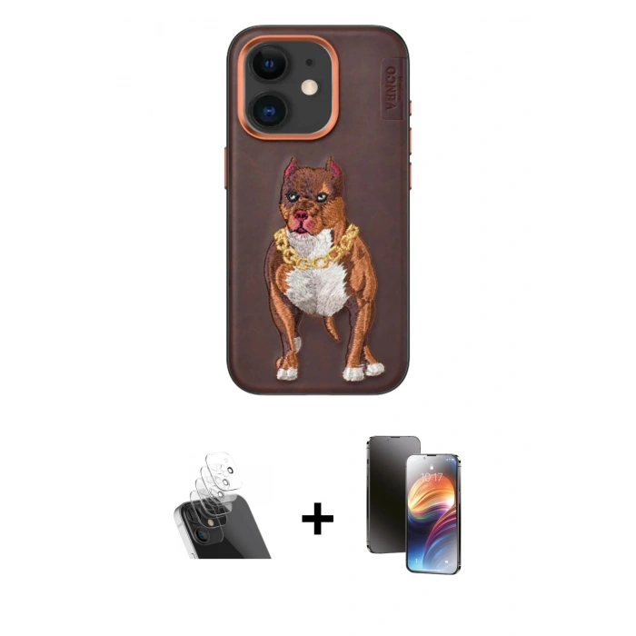 MARSİLYAN™- iPhone 11 Kılıf Nova Form Koleksiyonu - Siyah 3D Antistatik Mat Seramik Nano Ekran Koruyucu + Şeffaf Kamera Lens Koruma Cam