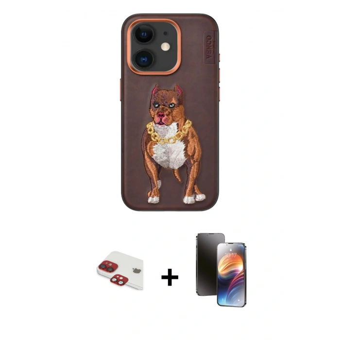 MARSİLYAN™- iPhone 11 Kılıf Nova Form Koleksiyonu - Siyah 3D Antistatik Mat Seramik Nano Ekran Koruyucu + Pers Alüminyum Kamera Lens - KI