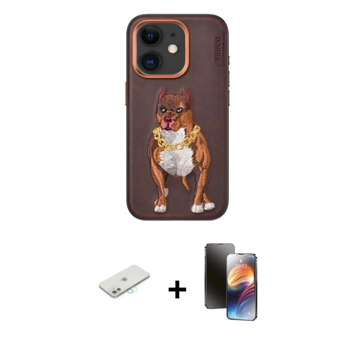 MARSİLYAN™- iPhone 11 Kılıf Nova Form Koleksiyonu - Siyah 3D Antistatik Mat Seramik Nano Ekran Koruyucu + Sarı Renkli Kamera Lens Koruma Cam