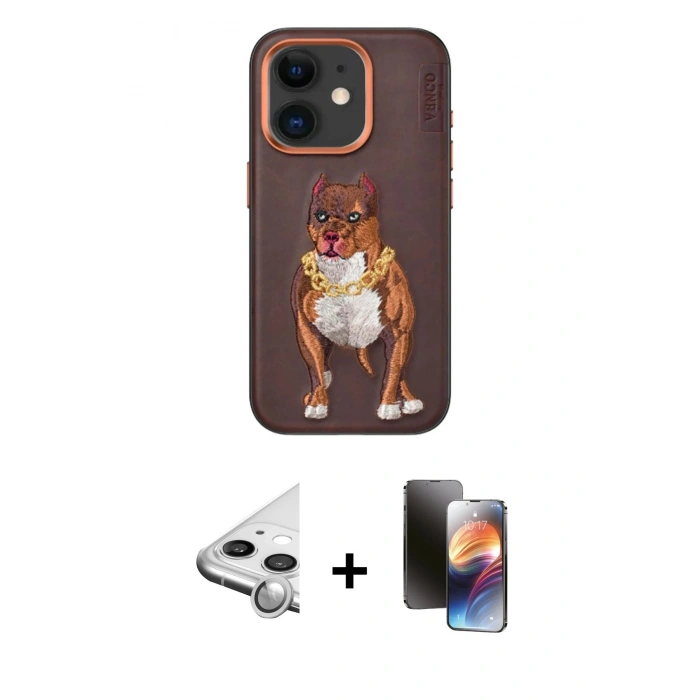 MARSİLYAN™- iPhone 11 Kılıf Nova Form Koleksiyonu - Siyah 3D Antistatik Mat Seramik Nano Ekran Koruyucu + Raze Metal Kamera Lens - GS