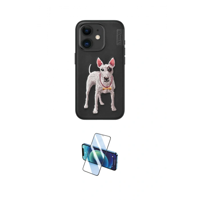 MARSİLYAN™- iPhone 11 Kılıf Nova Form Koleksiyonu - Siyah 3D Antistatik Seramik Nano Ekran Koruyucu