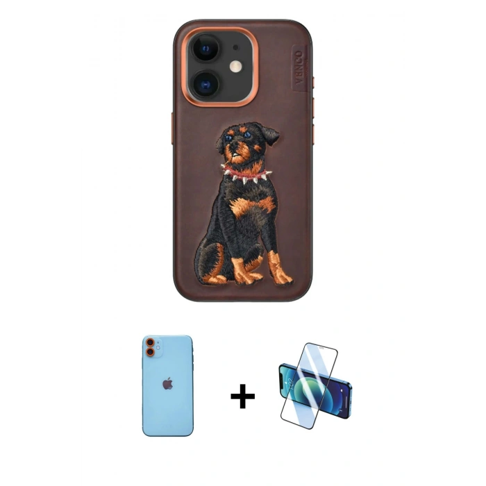 MARSİLYAN™- iPhone 11 Kılıf Nova Form Koleksiyonu - Siyah 3D Antistatik Seramik Nano Ekran Koruyucu + Neon Fosforlu Kamera Lens - TU