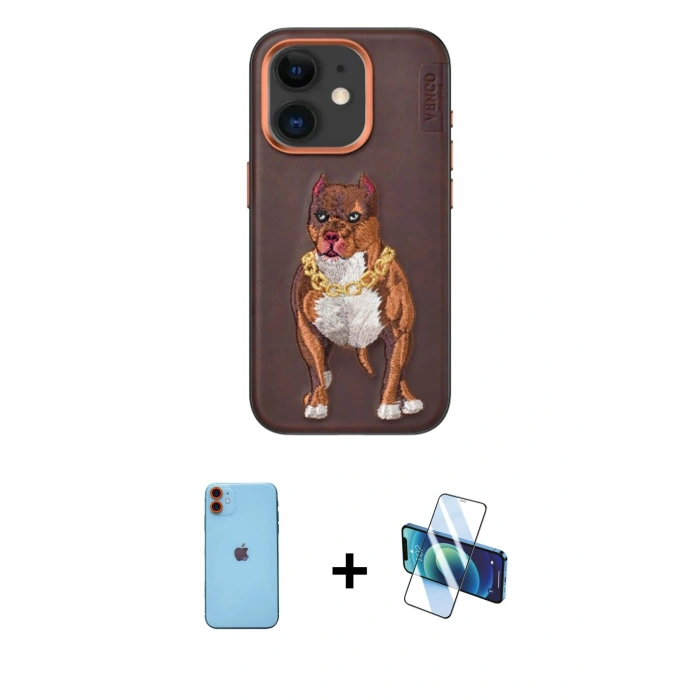 MARSİLYAN™- iPhone 11 Kılıf Nova Form Koleksiyonu - Siyah 3D Antistatik Seramik Nano Ekran Koruyucu + Neon Fosforlu Kamera Lens - TU