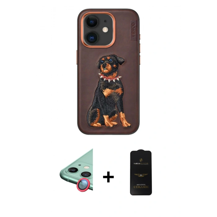 MARSİLYAN™- iPhone 11 Kılıf Nova Form Koleksiyonu - Siyah 6D Antistatik Mat Seramik Hayalet Nano Ekran Koruyucu + Raze Metal Kamera Lens - KI