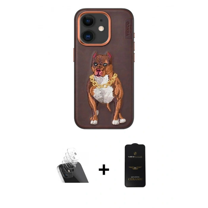 MARSİLYAN™- iPhone 11 Kılıf Nova Form Koleksiyonu - Siyah 6D Antistatik Mat Seramik Hayalet Nano Ekran Koruyucu + Kamera Lens Koruma Cam - SF