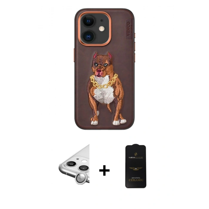 MARSİLYAN™- iPhone 11 Kılıf Nova Form Koleksiyonu - Siyah 6D Antistatik Mat Seramik Hayalet Nano Ekran Koruyucu + Raze Metal Kamera Lens - GS
