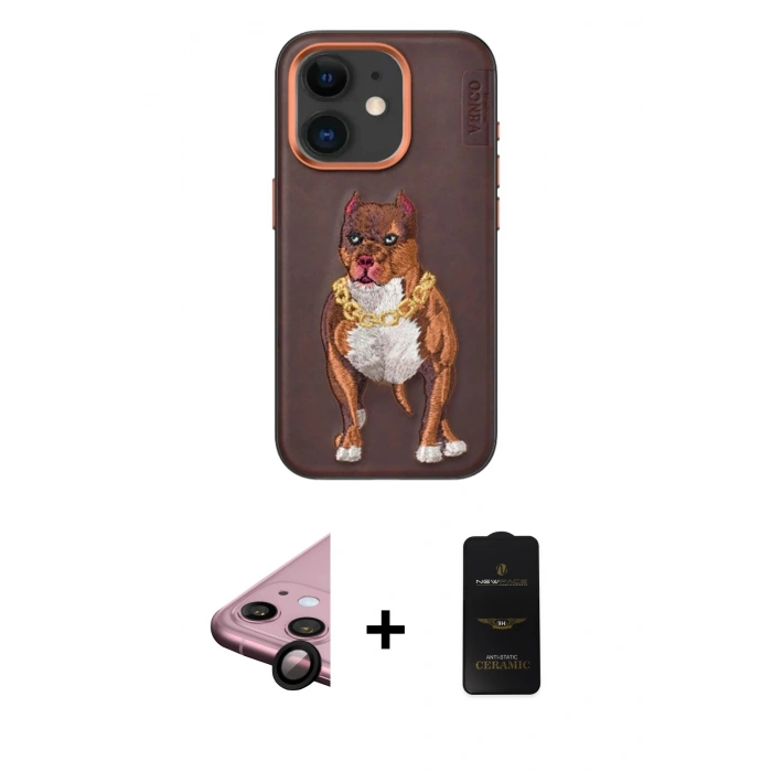 MARSİLYAN™- iPhone 11 Kılıf Nova Form Koleksiyonu - Siyah 6D Antistatik Mat Seramik Hayalet Nano Ekran Koruyucu + Raze Metal Kamera Lens - SH