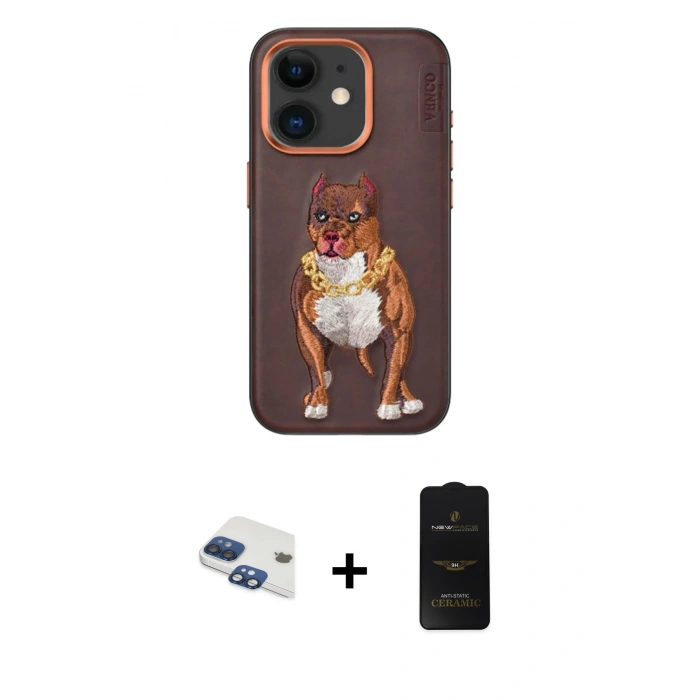 MARSİLYAN™- iPhone 11 Kılıf Nova Form Koleksiyonu - Siyah 6D Antistatik Mat Seramik Hayalet Nano Ekran Koruyucu + Pers Alüminyum Kamera Lens - LT
