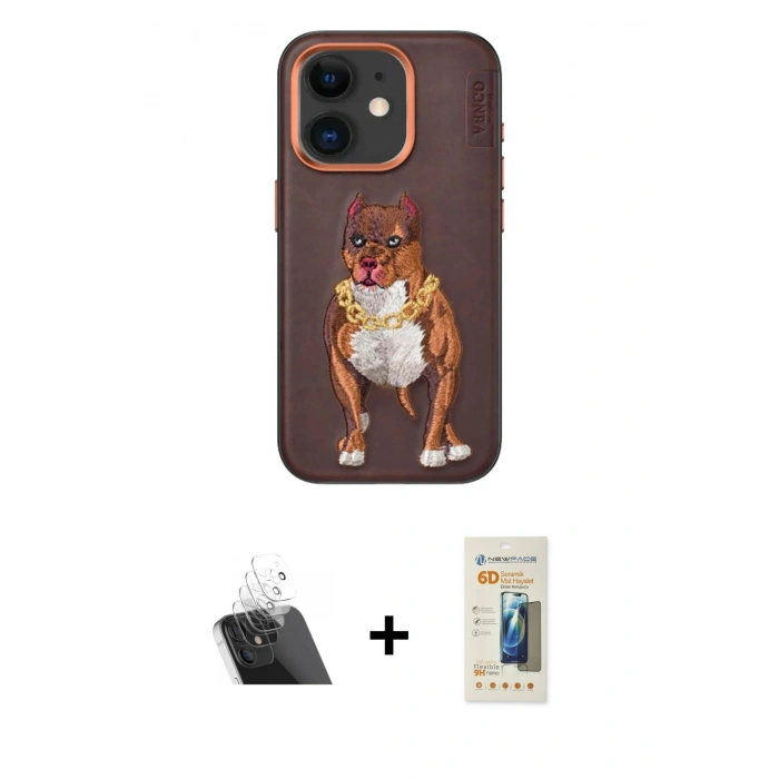 MARSİLYAN™- iPhone 11 Kılıf Nova Form Koleksiyonu - Siyah 6D Mat Seramik Hayalet Nano Ekran Koruyucu + Kamera Lens Koruma Cam - SF