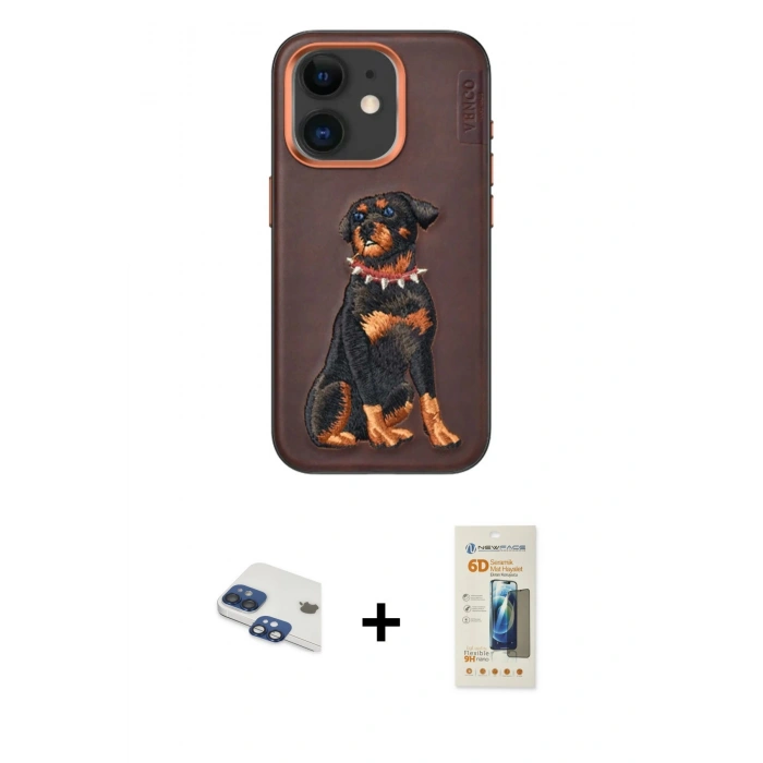 MARSİLYAN™- iPhone 11 Kılıf Nova Form Koleksiyonu - Siyah 6D Mat Seramik Hayalet Nano Ekran Koruyucu + Pers Alüminyum Kamera Lens - LT