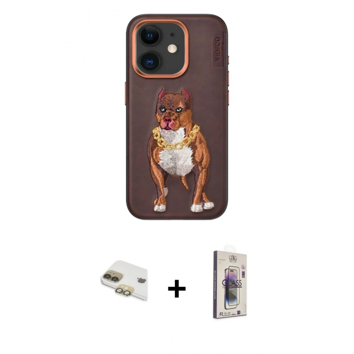 MARSİLYAN™- iPhone 11 Kılıf Nova Form Koleksiyonu - Siyah Bilvis 3D Cam Ekran Koruyucu + Pers Alüminyum Kamera Lens - GD