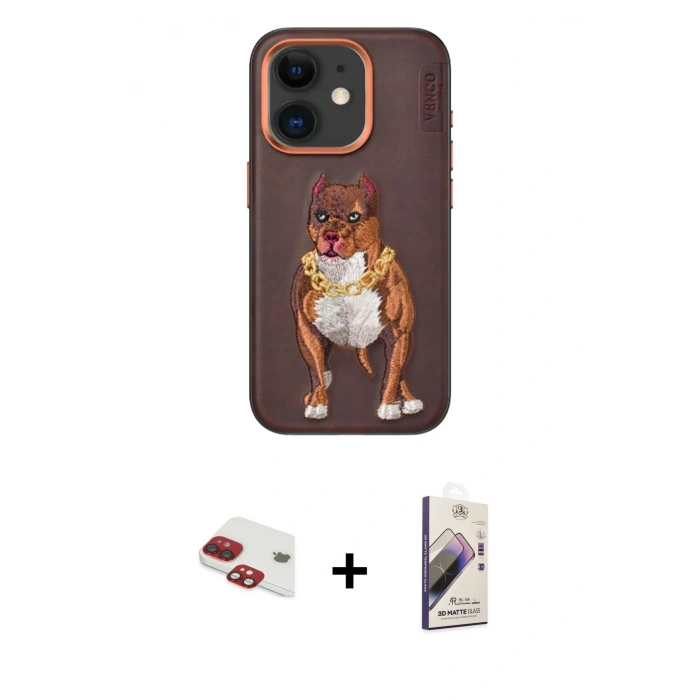 MARSİLYAN™- iPhone 11 Kılıf Nova Form Koleksiyonu - Siyah Bilvis 3D Mat Cam Ekran Koruyucu + Pers Alüminyum Kamera Lens - KI