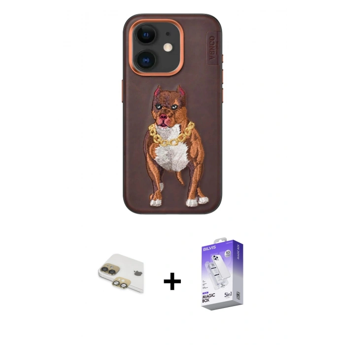 MARSİLYAN™- iPhone 11 Kılıf Nova Form Koleksiyonu - Siyah Bilvis 5in1 3D Magic Cam Ekran Koruyucu + Pers Alüminyum Kamera Lens - GD