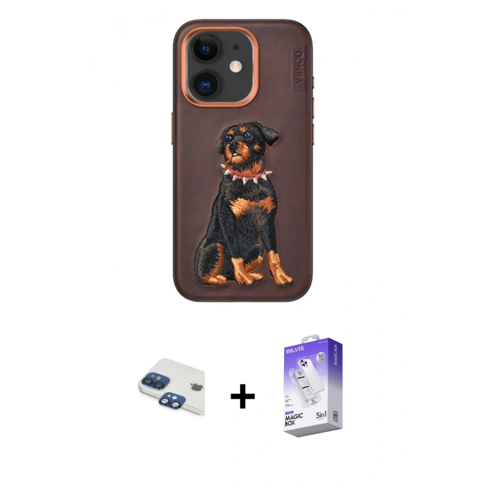 MARSİLYAN™- iPhone 11 Kılıf Nova Form Koleksiyonu - Siyah Bilvis 5in1 3D Magic Cam Ekran Koruyucu + Pers Alüminyum Kamera Lens - LT