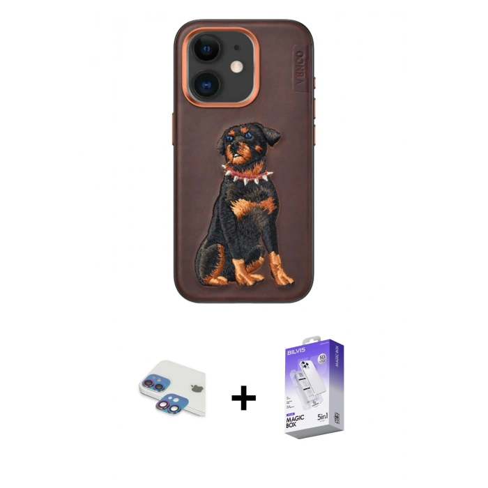 MARSİLYAN™- iPhone 11 Kılıf Nova Form Koleksiyonu - Siyah Bilvis 5in1 3D Magic Cam Ekran Koruyucu + Pers Alüminyum Kamera Lens - GI