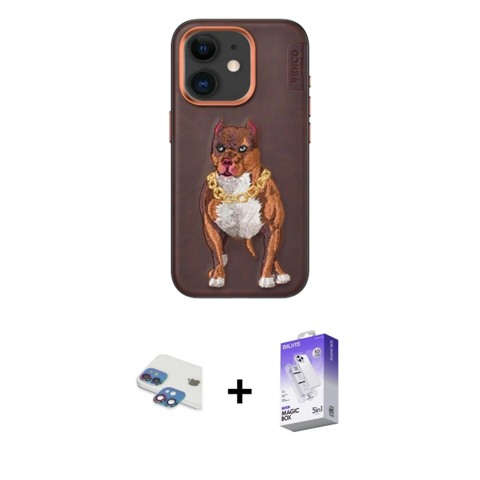 MARSİLYAN™- iPhone 11 Kılıf Nova Form Koleksiyonu - Siyah Bilvis 5in1 3D Magic Cam Ekran Koruyucu + Pers Alüminyum Kamera Lens - GI