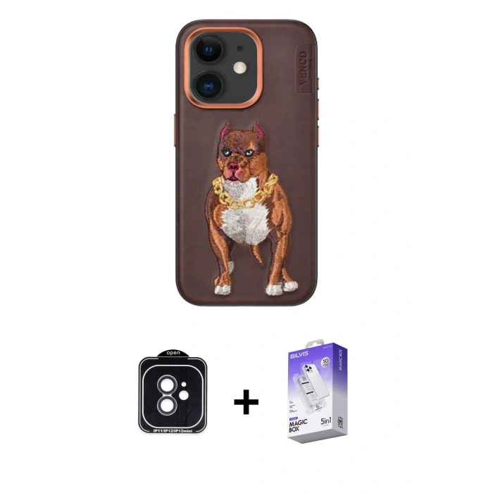 MARSİLYAN™- iPhone 11 Kılıf Nova Form Koleksiyonu - Siyah Bilvis 5in1 3D Magic Cam Ekran Koruyucu + PVD Metal Kamera Lens - SH