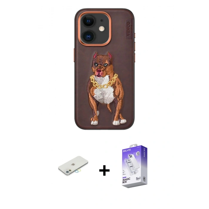 MARSİLYAN™- iPhone 11 Kılıf Nova Form Koleksiyonu - Siyah Bilvis 5in1 3D Magic Cam Ekran Koruyucu + Renkli Kamera Lens Koruma Cam - SI