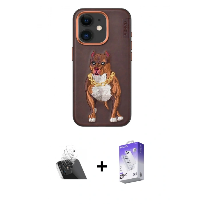 MARSİLYAN™- iPhone 11 Kılıf Nova Form Koleksiyonu - Siyah Bilvis 5in1 3D Magic Cam Ekran Koruyucu + Kamera Lens Koruma Cam - SF