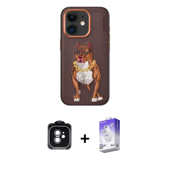 MARSİLYAN™- iPhone 11 Kılıf Nova Form Koleksiyonu - Siyah Bilvis 5in1 3D Magic Cam Ekran Koruyucu + PVD Metal Kamera Lens - YL