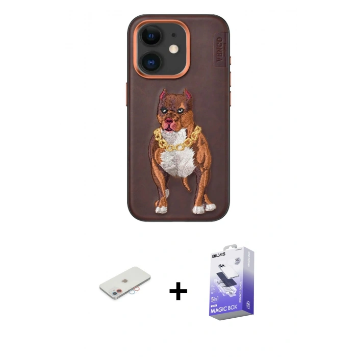 MARSİLYAN™- iPhone 11 Kılıf Nova Form Koleksiyonu - Siyah Bilvis 5in1 5D Magic Hayalet Cam Ekran Koruyucu + Renkli Kamera Lens Koruma Cam - PE