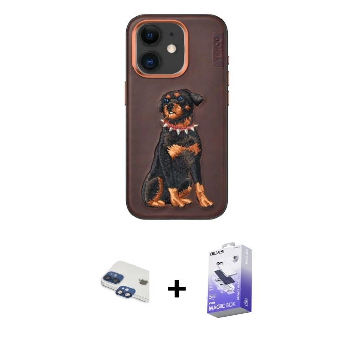 MARSİLYAN™- iPhone 11 Kılıf Nova Form Koleksiyonu - Siyah Bilvis 5in1 5D Magic Hayalet Cam Ekran Koruyucu + Pers Alüminyum Kamera Lens - LT
