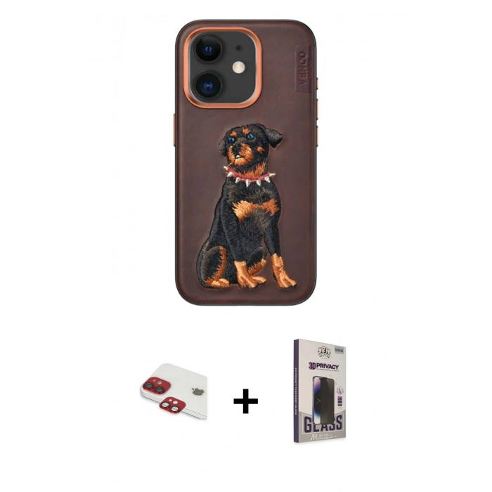 MARSİLYAN™- iPhone 11 Kılıf Nova Form Koleksiyonu - Siyah Bilvis Hayalet Cam Ekran Koruyucu + Pers Alüminyum Kamera Lens - KI