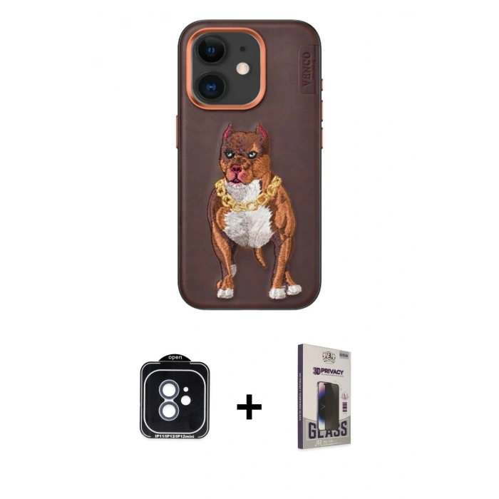 MARSİLYAN™- iPhone 11 Kılıf Nova Form Koleksiyonu - Siyah Bilvis Hayalet Cam Ekran Koruyucu + PVD Metal Kamera Lens - MI