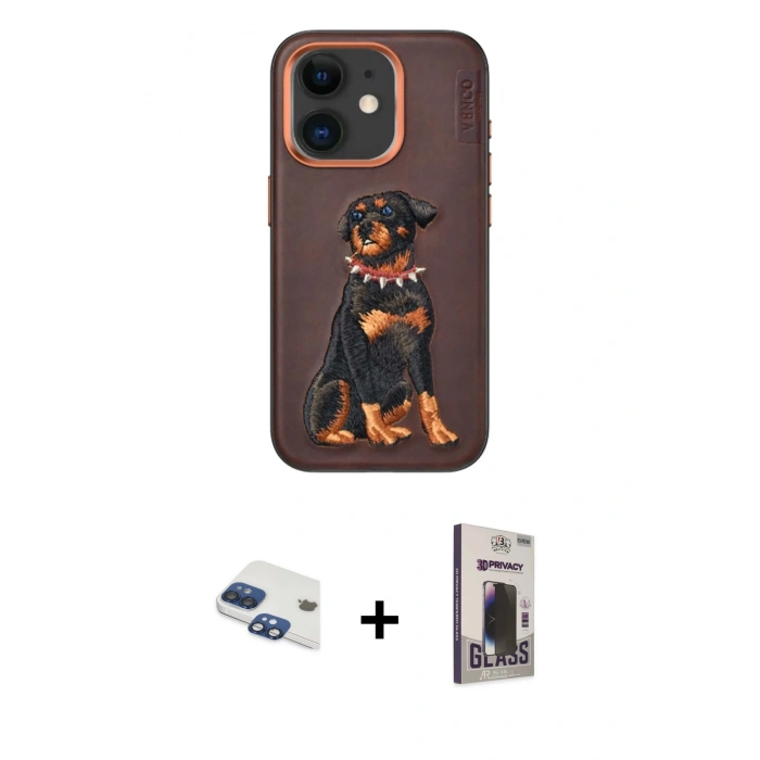 MARSİLYAN™- iPhone 11 Kılıf Nova Form Koleksiyonu - Siyah Bilvis Hayalet Cam Ekran Koruyucu + Pers Alüminyum Kamera Lens - LT